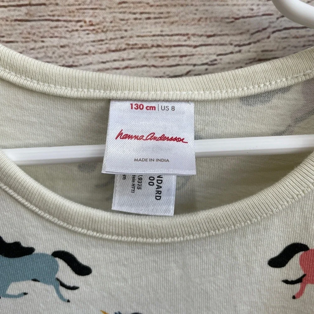 HANNA ANDERSSON LONG SLEEVE COTTON‎ KNIT DRESS IN UNICORN PRINT